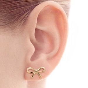 Tiffany Co Gold Bow Earrings 